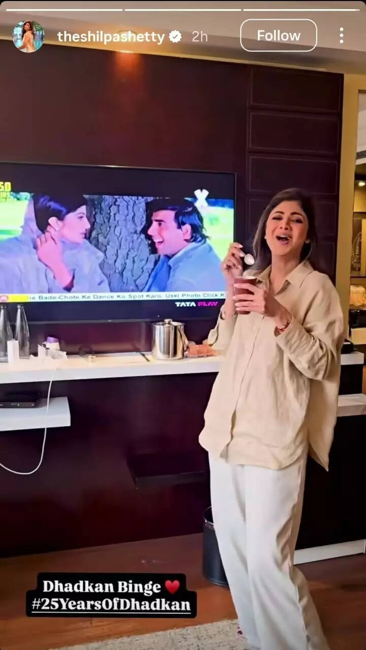 Shilpa Shetty celebrates 25 years of ‘Dhadkan’ with a sweet ice-cream treat - See photos