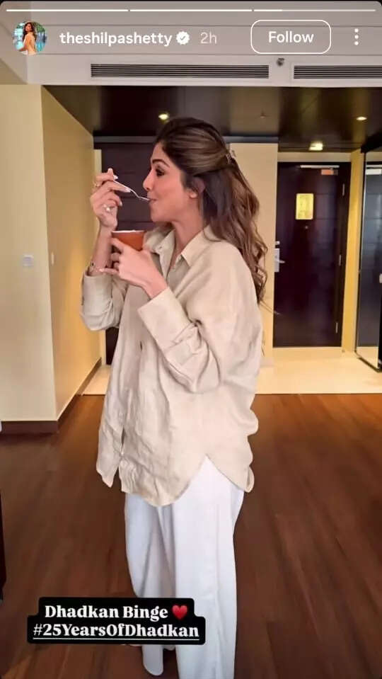 Shilpa Shetty celebrates 25 years of ‘Dhadkan’ with a sweet ice-cream treat - See photos