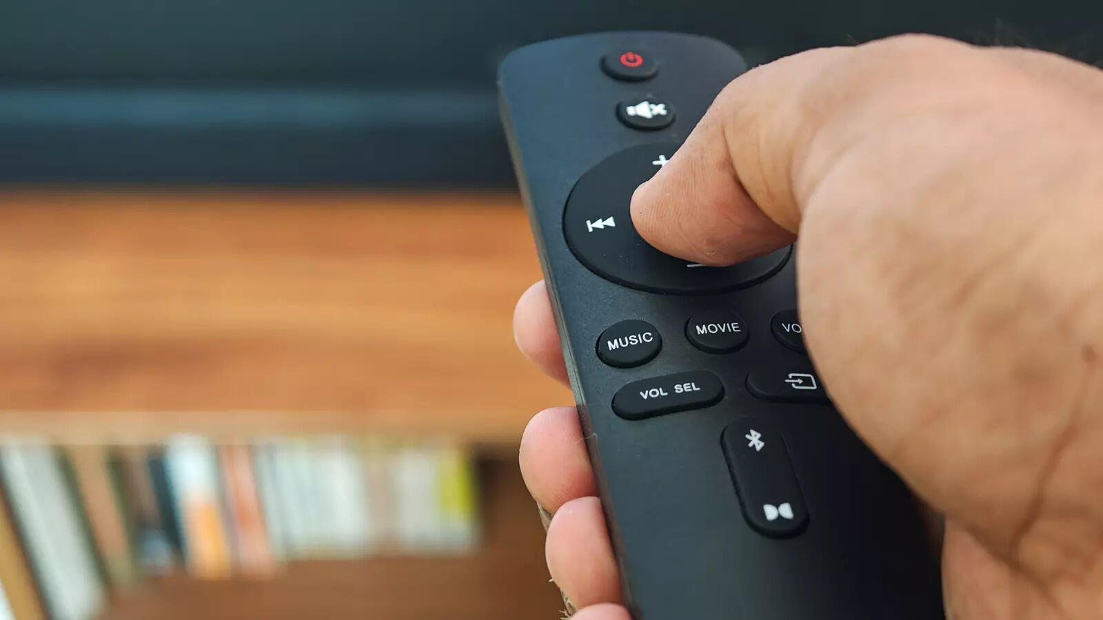 The remote's quite simple and has all the buttons you'd need