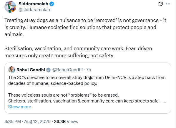 Siddaramaiah tweet