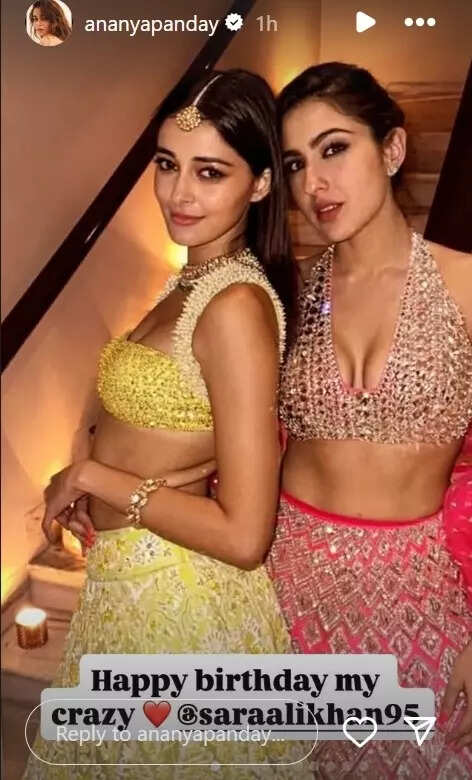 Ananya Panday shares an UNSEEN PIC to wish Sara Ali Khan on her birthday