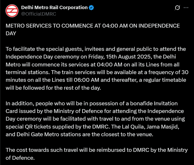 DMRC advisory
