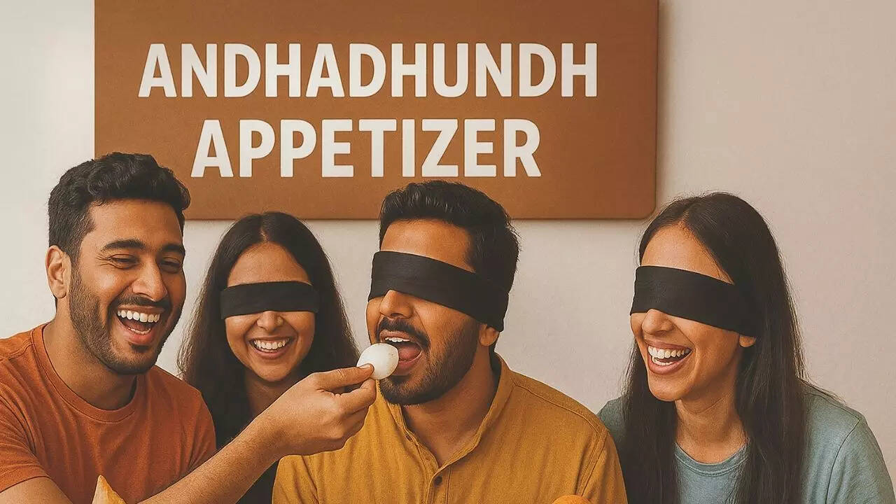 Plan an Andhadhundh Appetizer challenge for a blindfolded tour of authentic desi flavours Plan an Andhadhundh Appetizer challenge for a blindfolded tour of authentic desi flavours