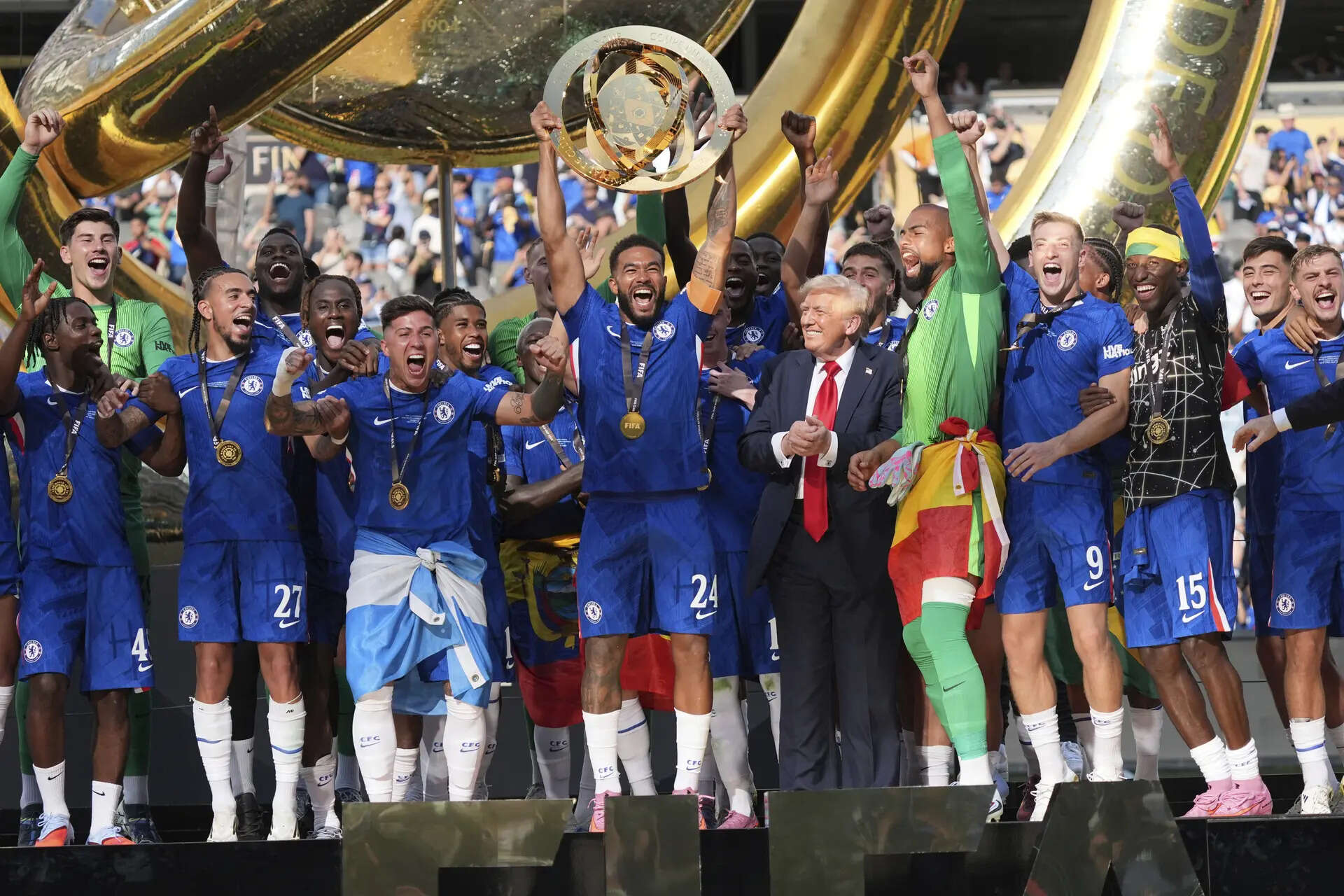 Photos of the Club World Cup final between Chelsea and Paris Saint-Germain