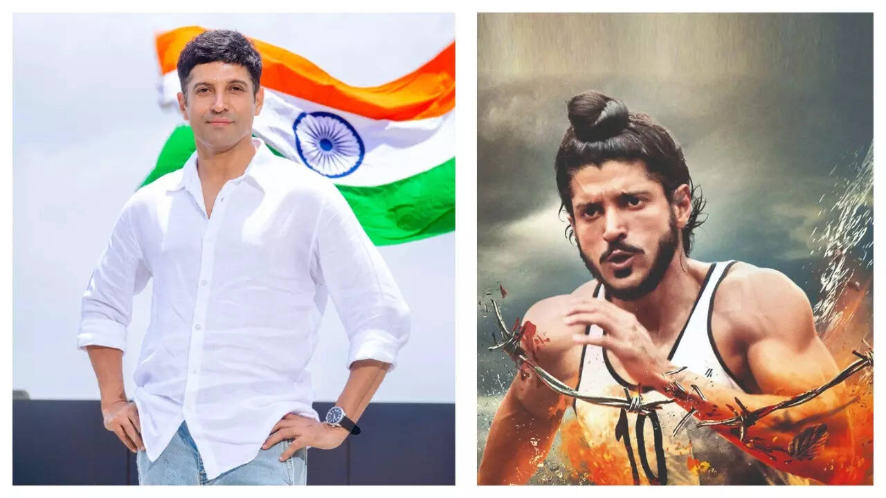 Farhan Akhtar in a still from Bhaag Milkha Bhaag