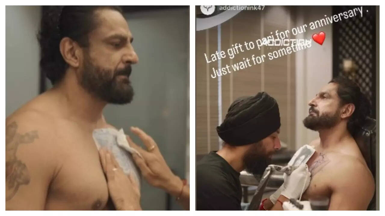 Parag gets tattoo