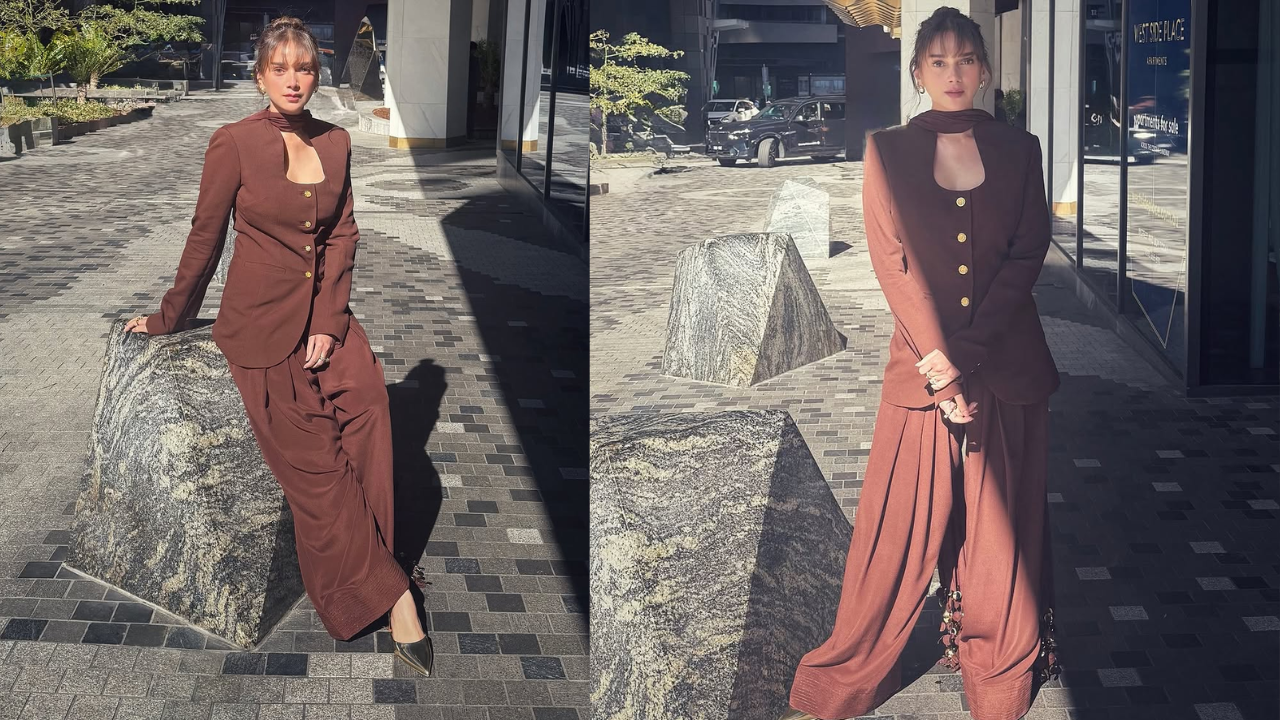 Aditi Rao Hydari firmly in brown co-ord set