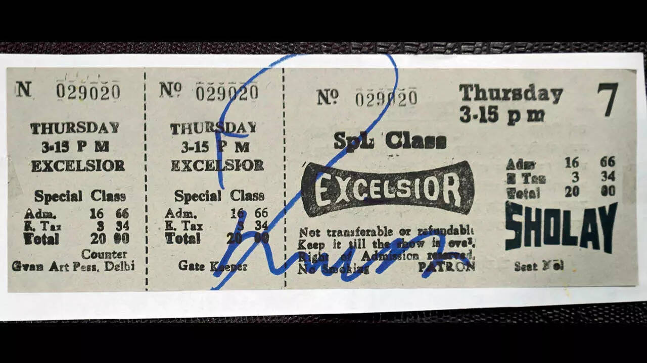 When Amitabh Bachchan recently shared a ticket from a Sholay screening, what caught attention was the seat classification printed in bold: Special Class