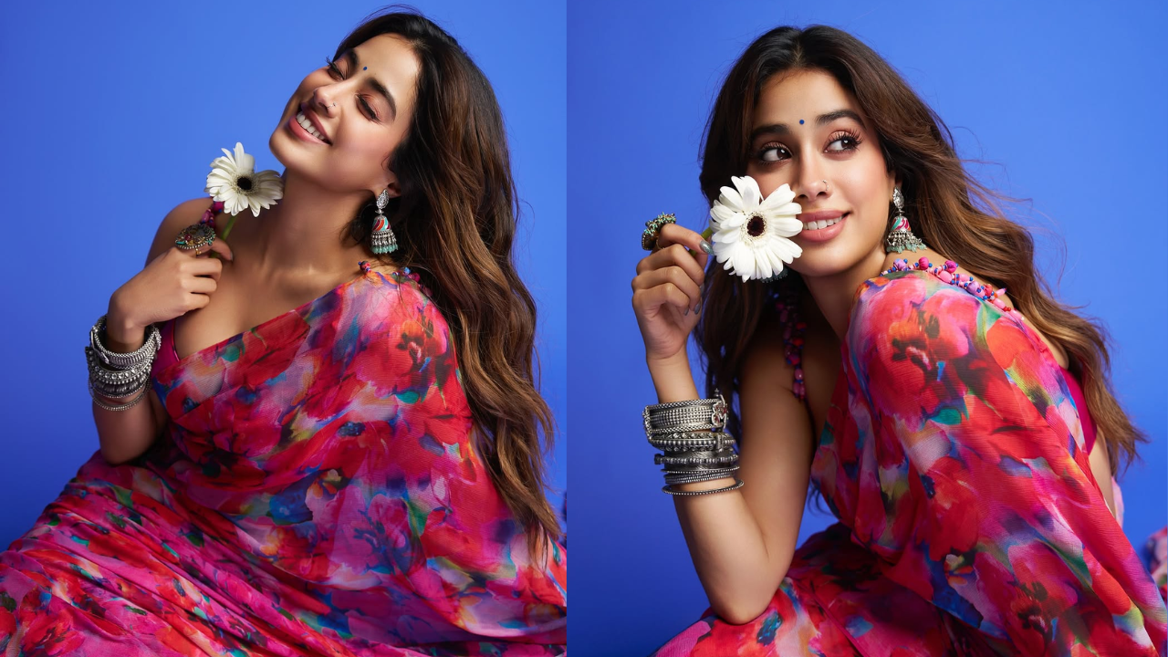 Janhvi Kapoor’s floral drape