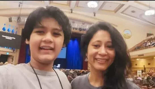 Kairan Quazi with his mom Julia Quazi