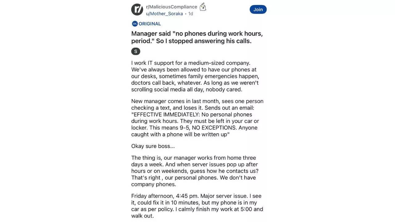 Reddit post