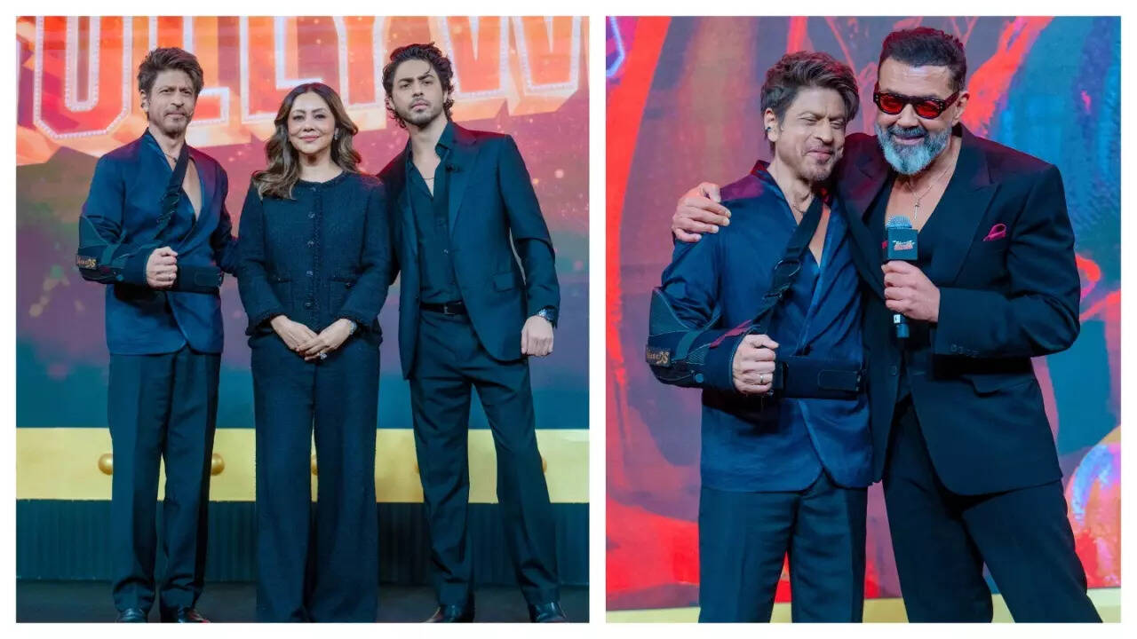 Shah Rukh, Gauri, Aryan Khan and Bobby Deol