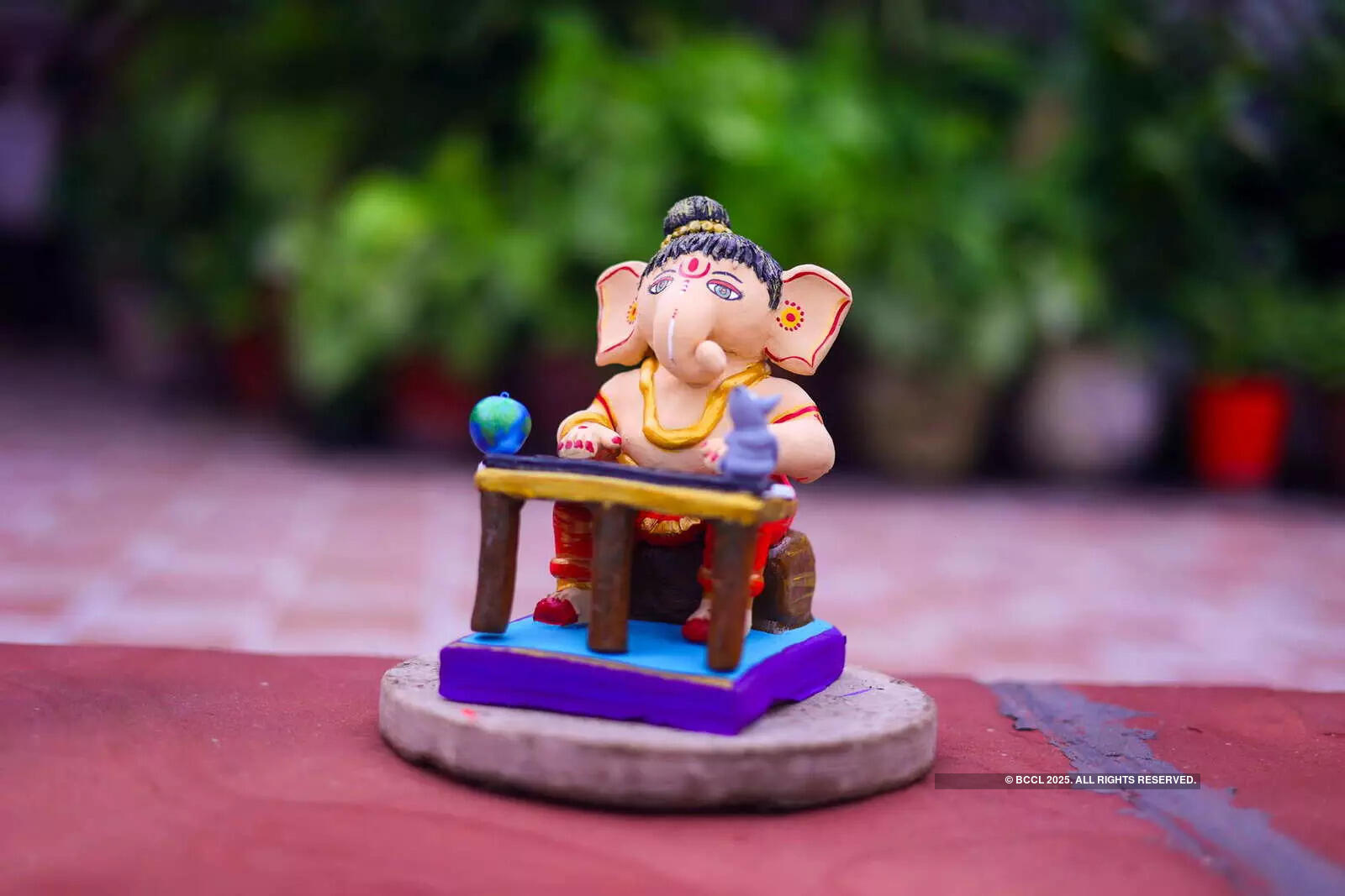 Over the years, potters have observed that some participants fire their idol in the kiln and keep it in their temple, instead of immersing it