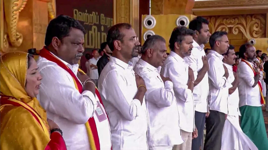 Madurai, Aug 21 (ANI): Actor and founder of Tamilaga Vettri Kazhagam (TVK), Vija...