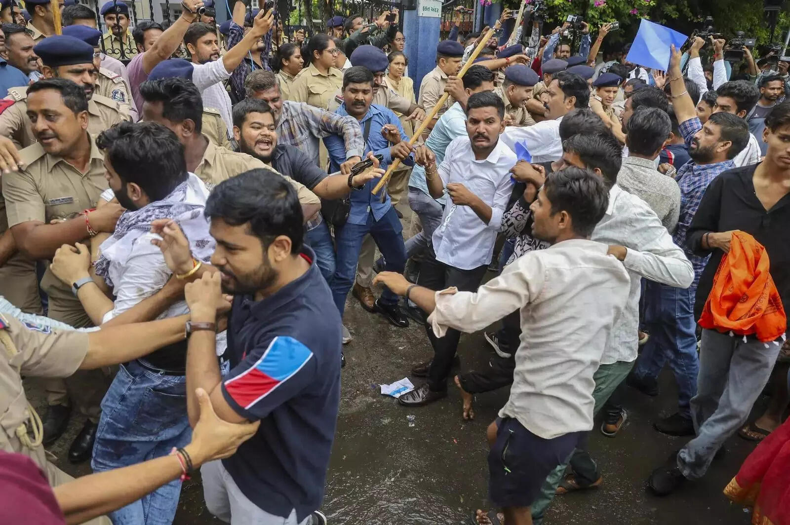 NSUI protest in Ahmedabad