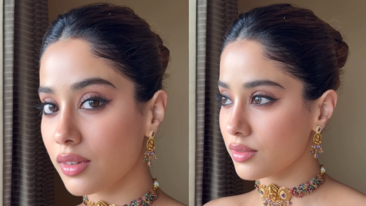 Janhvi Kapoor wore a chic saree-gown