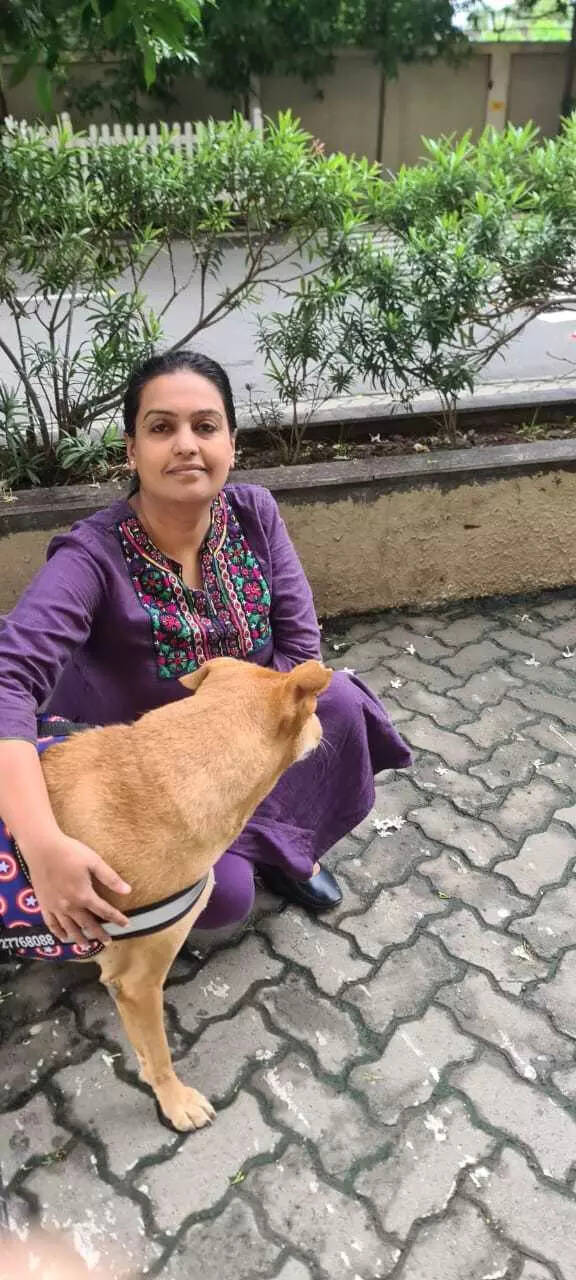 Purvee Roy with Akku whom she rescued six years ago