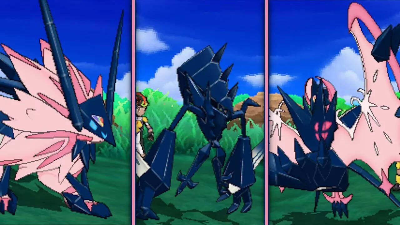 Shiny Necrozma and its fusions in Pokemon Ultra Sun