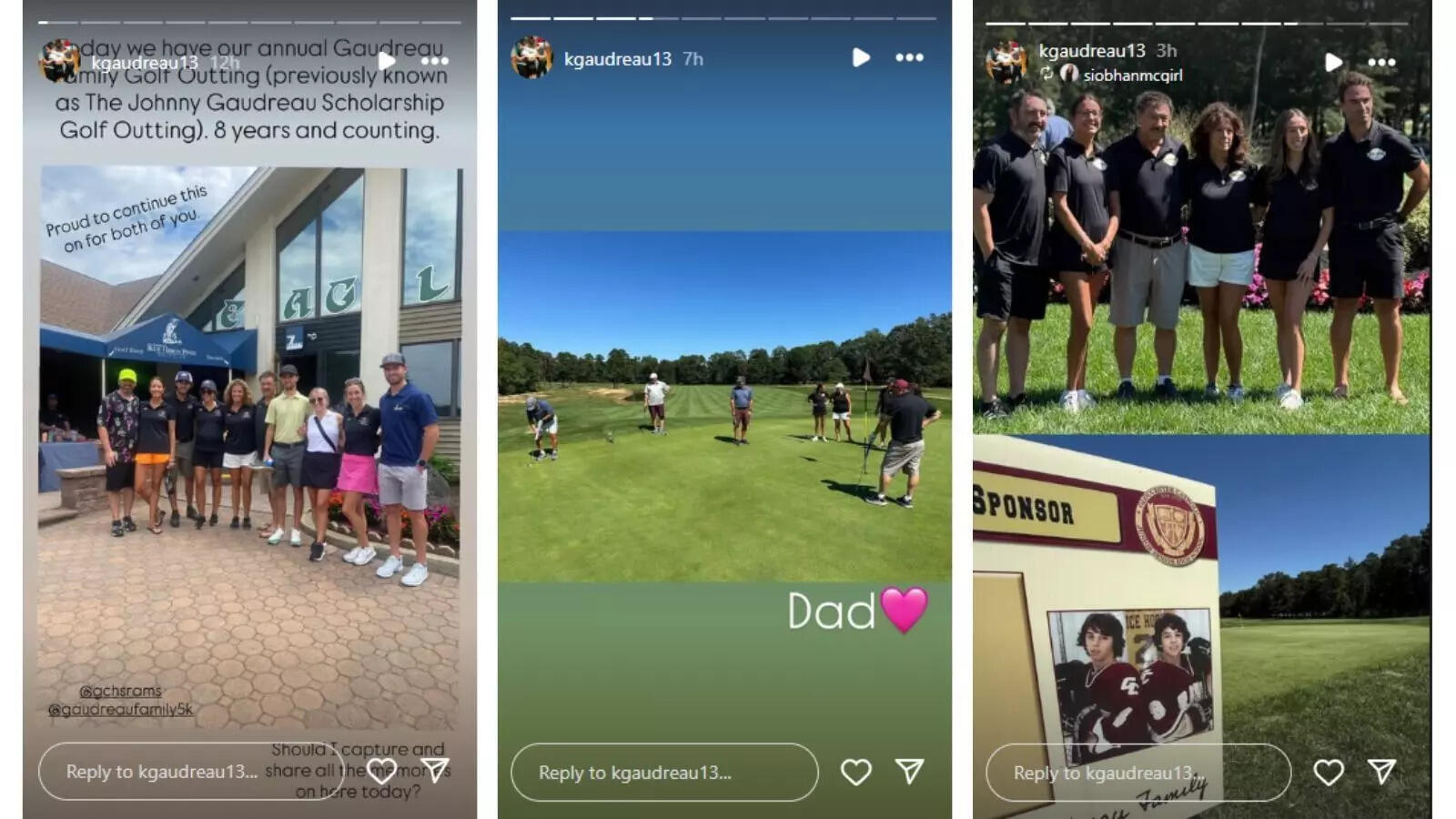 NHL-​Johnny Gaudreau was remembered through the family’s annual charity golf outing