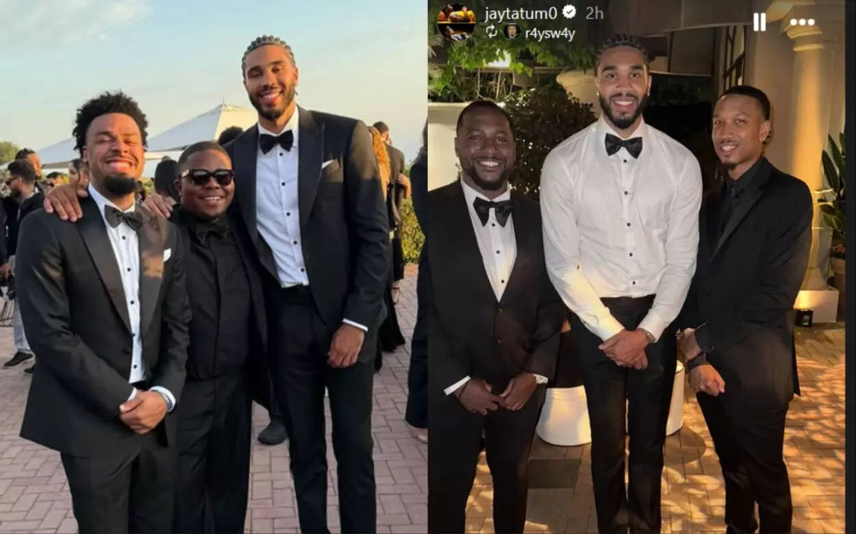 Jayson Tatum rocking his new hair style