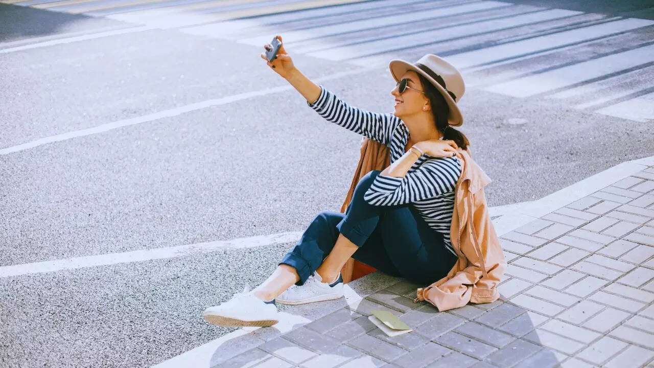 Woman taking a selfie