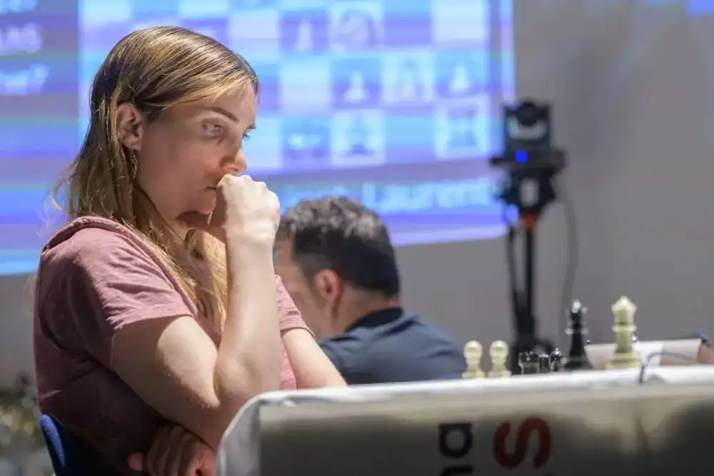 Yosha Iglesius during the French National Chess Competition. (Image: French Chess Federation/Chess.com) Yosha chase