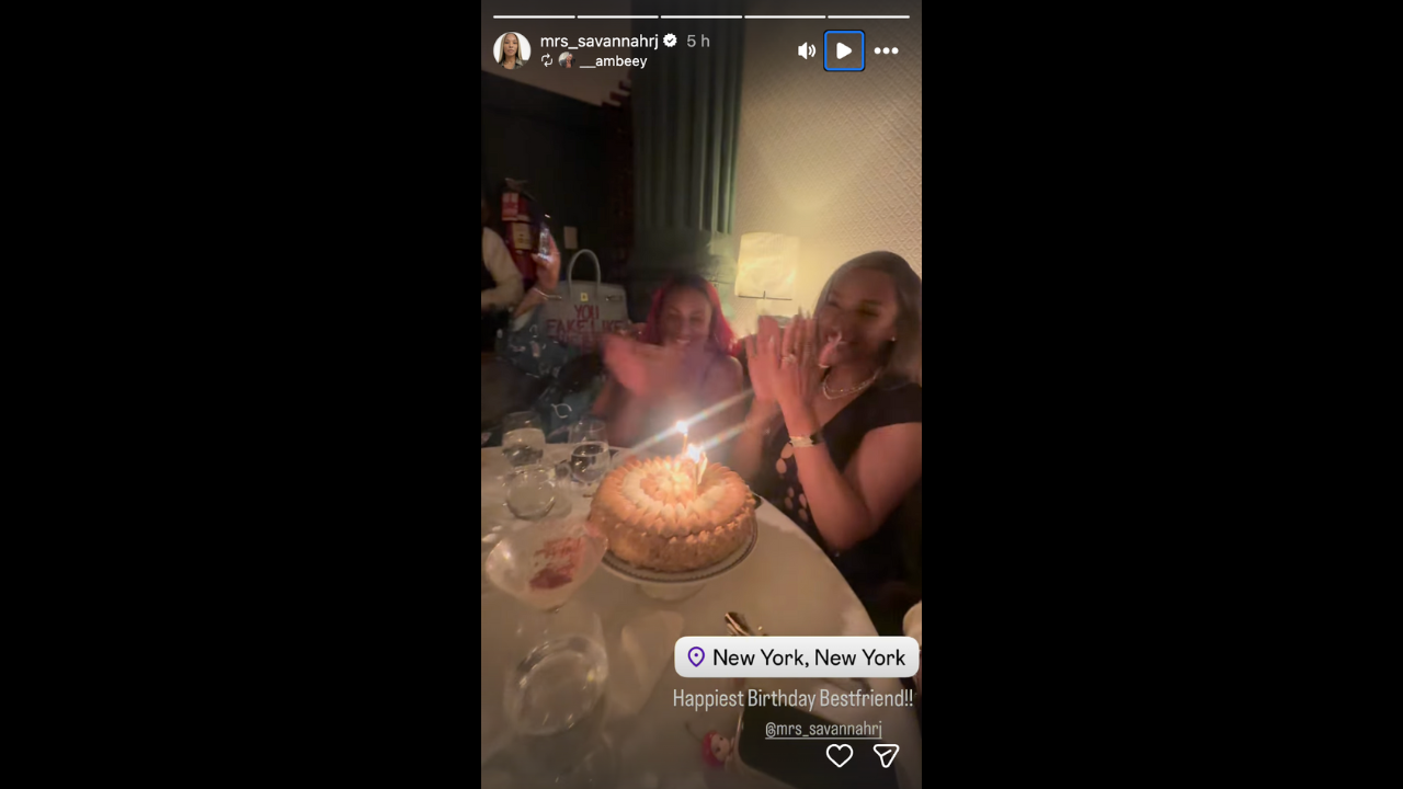 Savannah-James-reposts-Amber's-Instagram-story