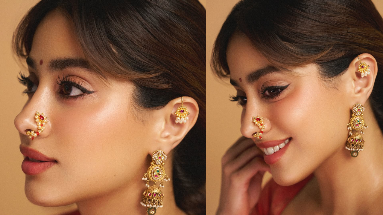 Janhvi Kapoor in traditional nath