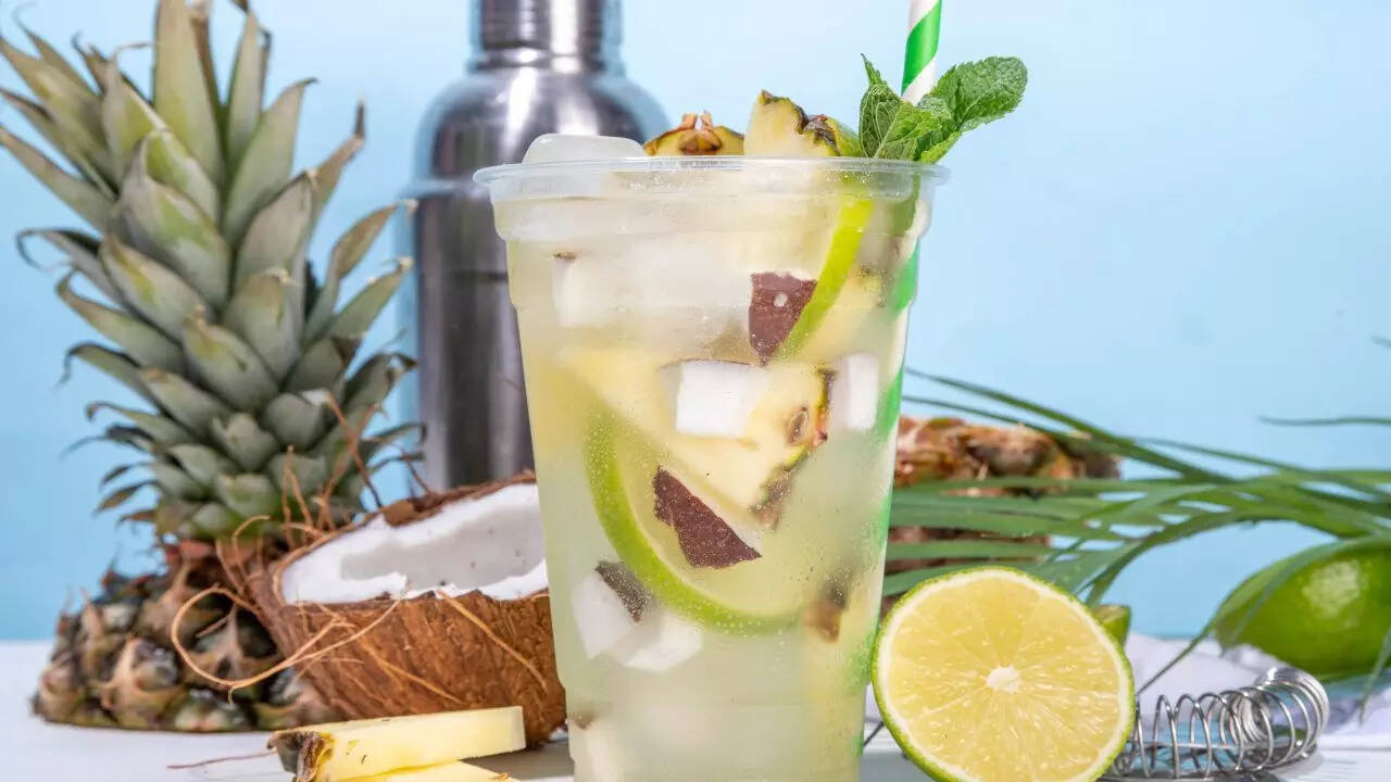 Coconut water pineapple cooler
