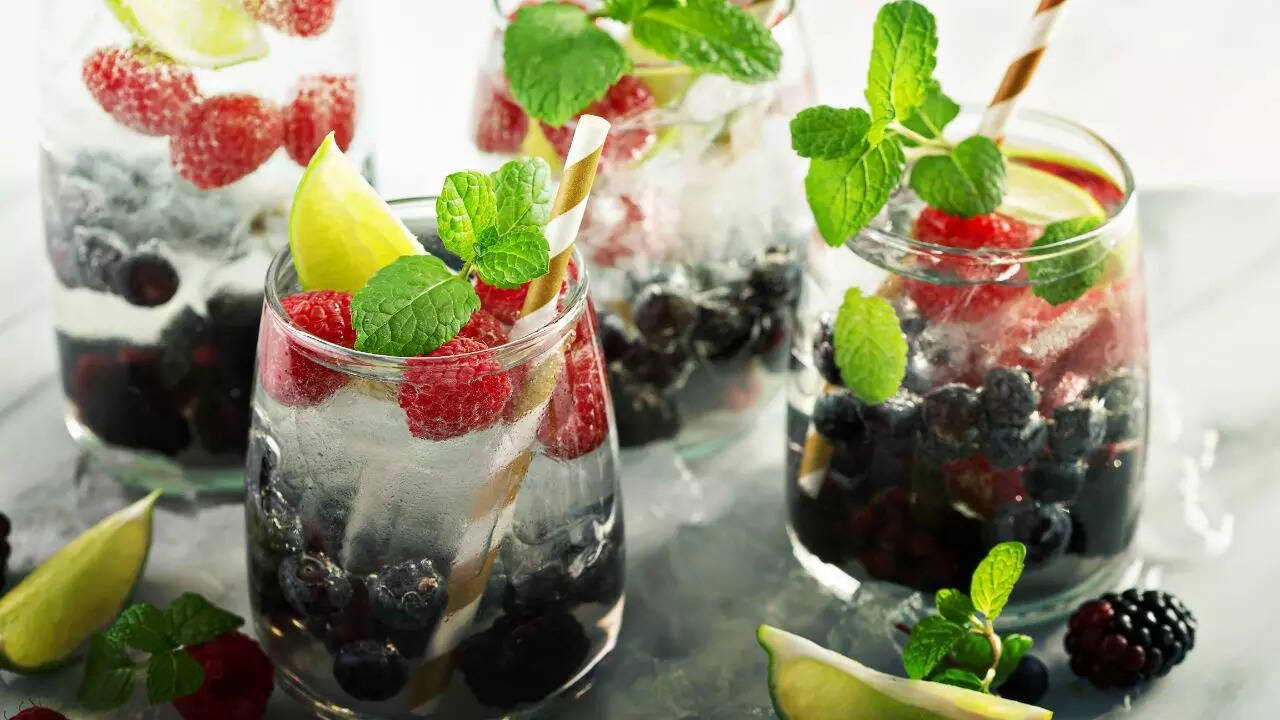 Coconut water berry blast