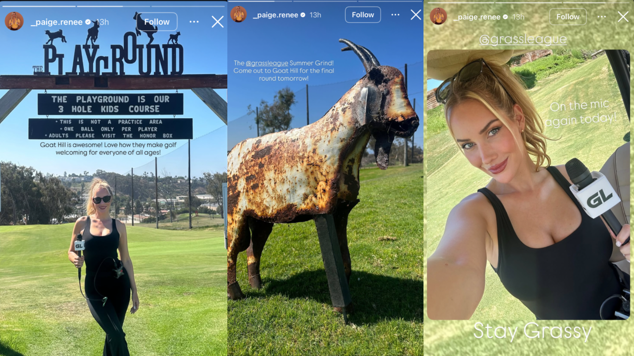 Paige Spiranac stuns in black outfit as she takes mic role at Grass League event in California with a surprise message for fans