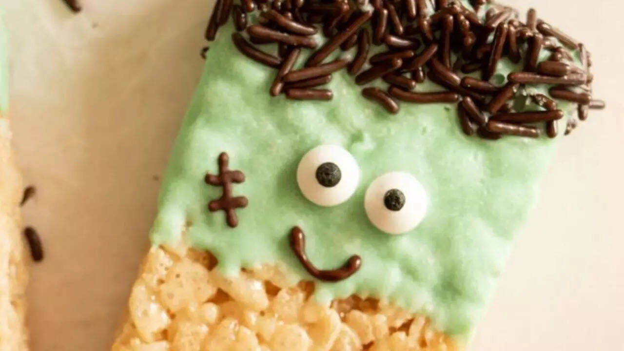 Frankenstein Rice Krispies Treats