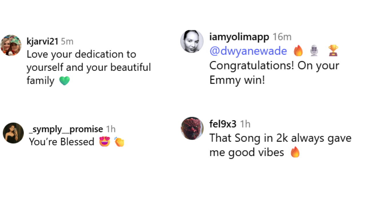 Fan Reactions on Dwyane Wade's Ig post (​Image via Ig)