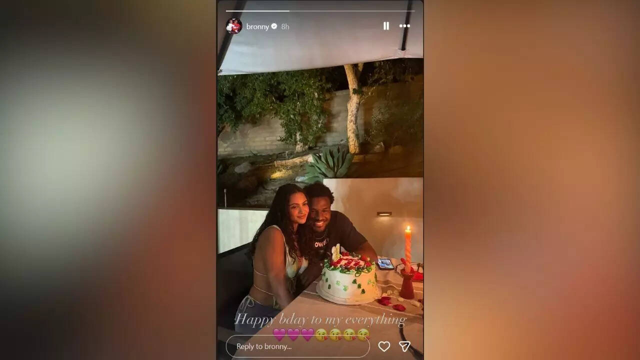 Bronny James and Parker Whitfield birthday celebration