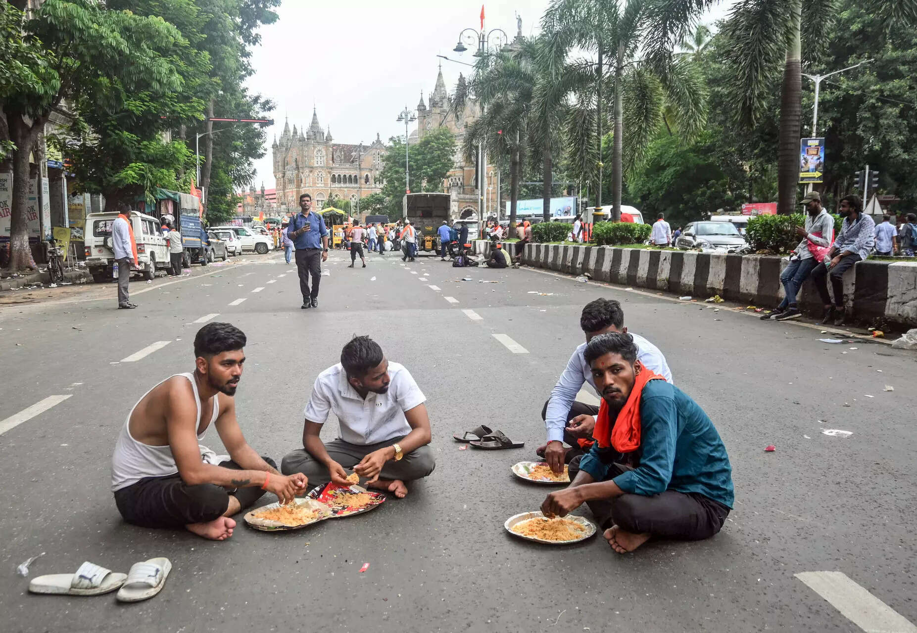 CSMT turned into protest camp