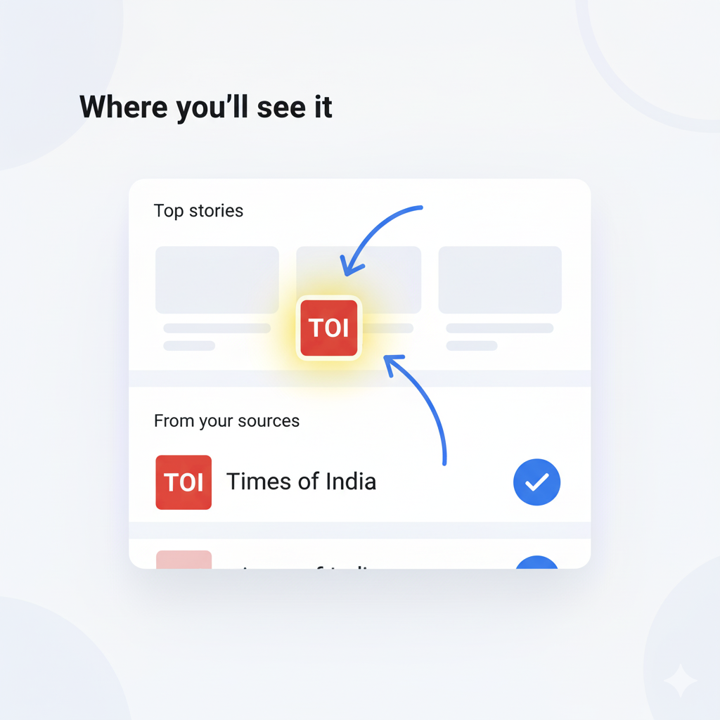 Times of India is now your Preferred Source in Google Search