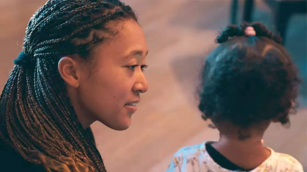 Naomi Osaka with her daughter