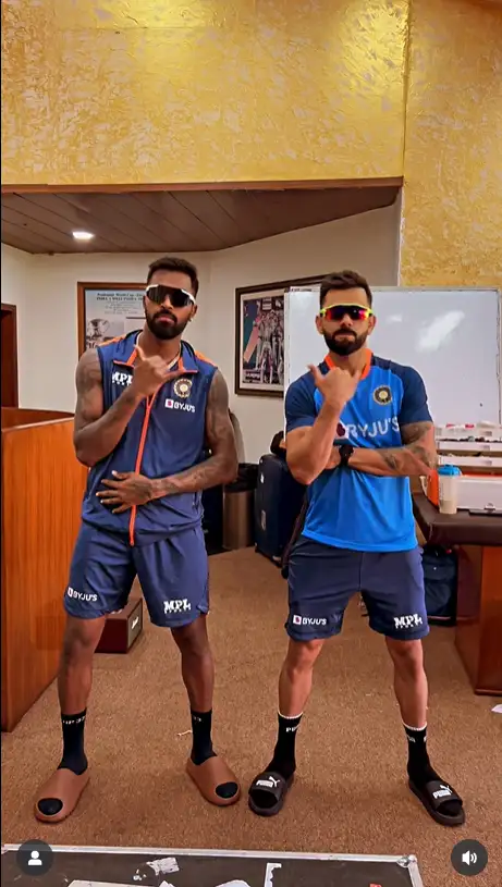 Virat Kohli and Hardik Pandya show off their moves in a dance reel (Screengrab) Screenshot 2025-09-04 165915