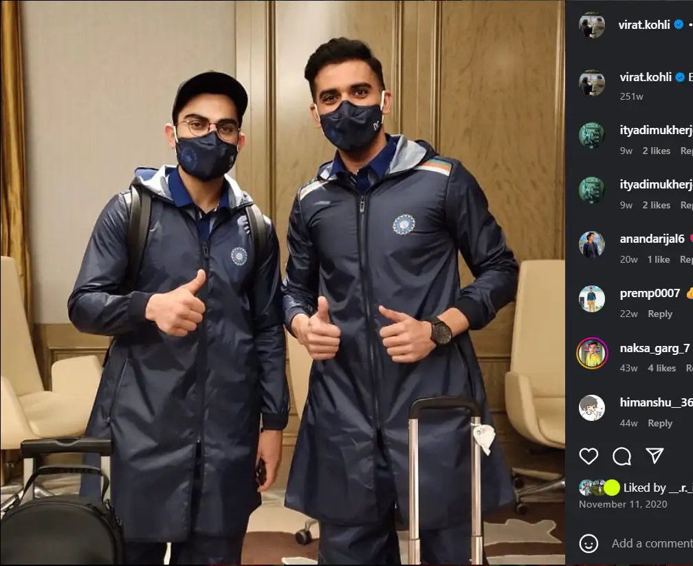 Virat Kohli and Deepak Chahar (Screengrab) Screenshot 2025-09-04 170153
