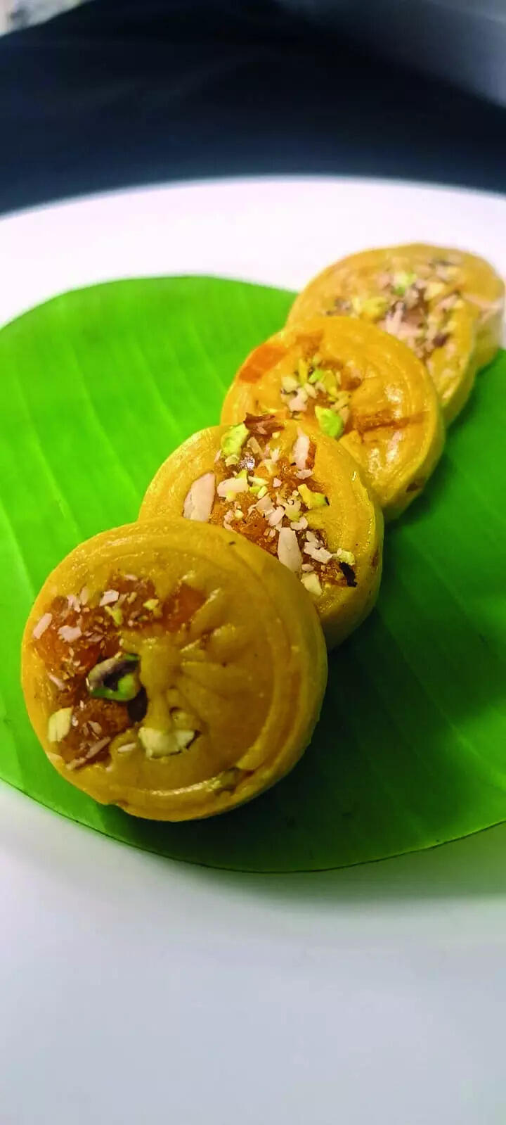 almond mango peda