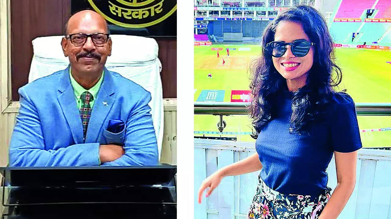 (L) Taruka Srivastava’s coach Anil Kumar (R) Taruka Srivastava