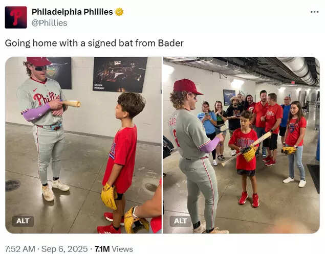 Going home with a signed bat from Bader