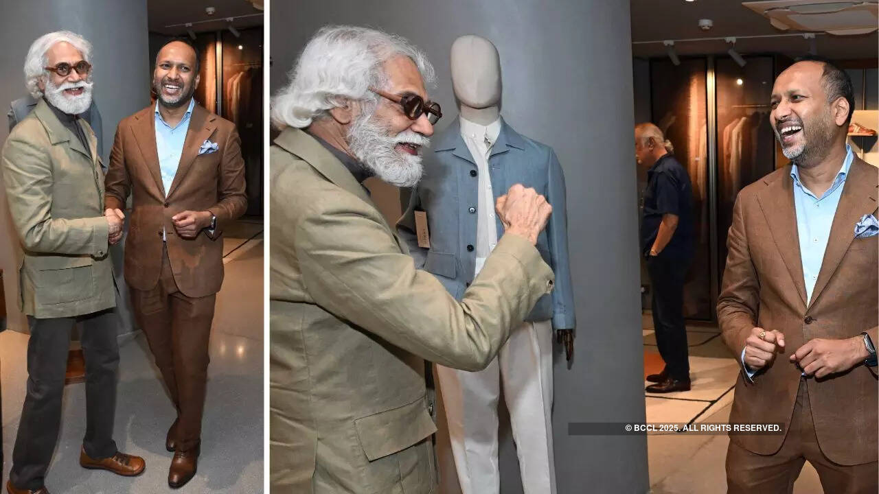 Designer Dhruv Vaish with FDCI chairman Sunil Sethi Designer Dhruv Vaish with FDCI chairman Sunil Sethi