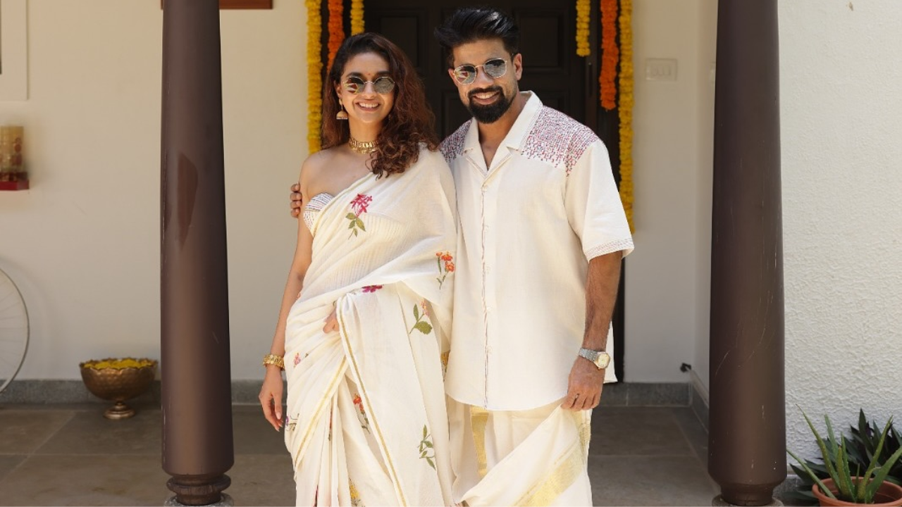 Keerthy Suresh celebrates her first Onam