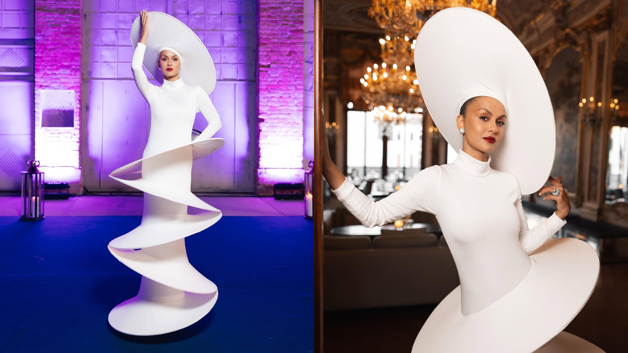 Natasha recreating Pierre Cardin’s look
