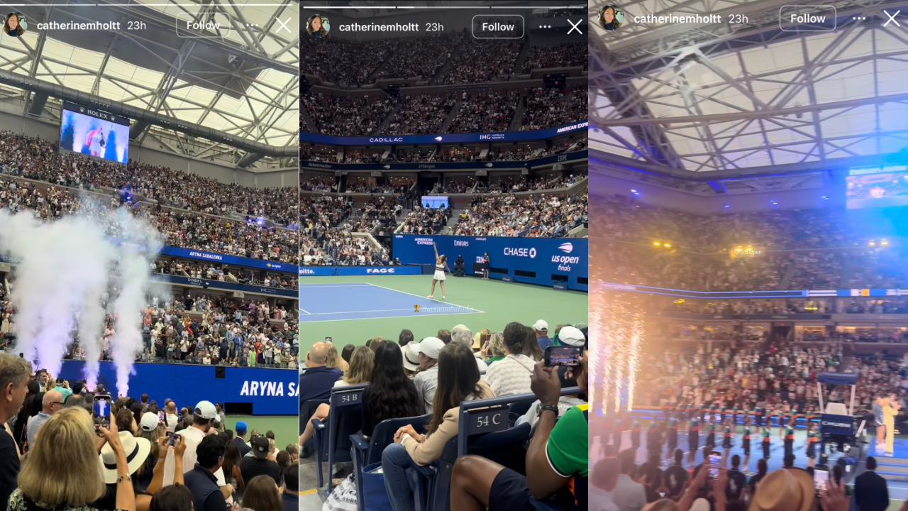 Andre Agassi and Steffi Graf’s son Jaden watches as girlfriend Catherine Holt steals spotlight with daring look at US Open
