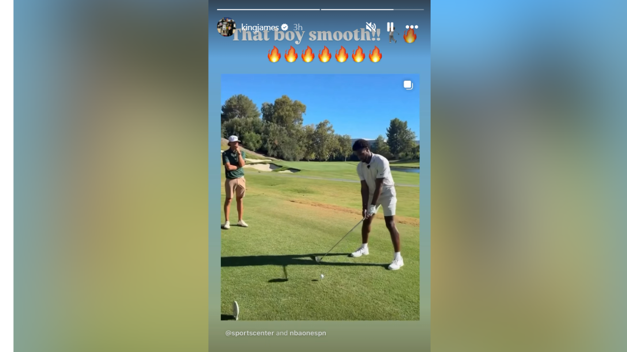 LeBron James' IG Story on Bronny James