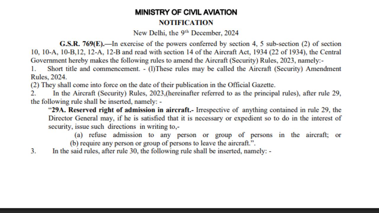 ministry of civil aviation