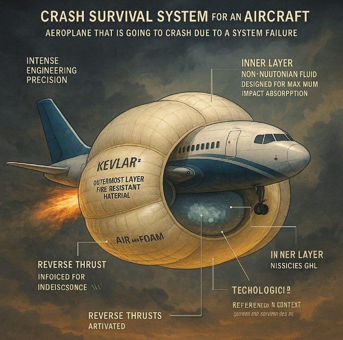 Crash survival system for an aircraft (Pic credit: James Dyson Award website) Crash survival system for an aircraft (Pic credit: James Dyson Award website)