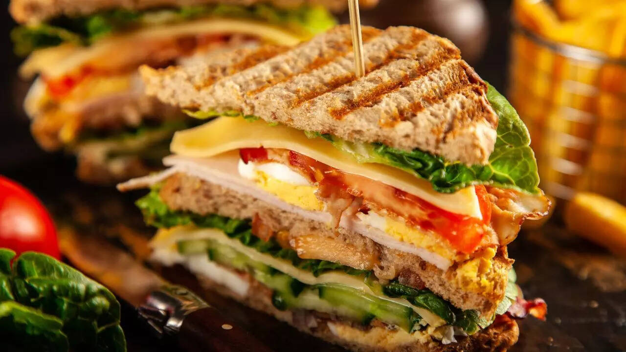 Fast food breakfast sandwiches